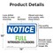 Signmission Full Nitrogen Cylinders OSHA Notice Sign, Aluminum, 14in W x 10in L, 2PK OS-2PACK-NS-A-1014-L-15738 - alternate 4